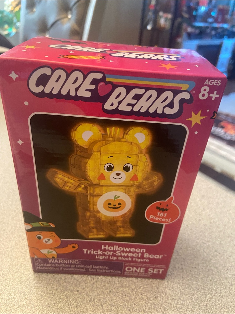 Care Bears Yellow Halloween Trick-or-Sweet Light-Up Bear Figure